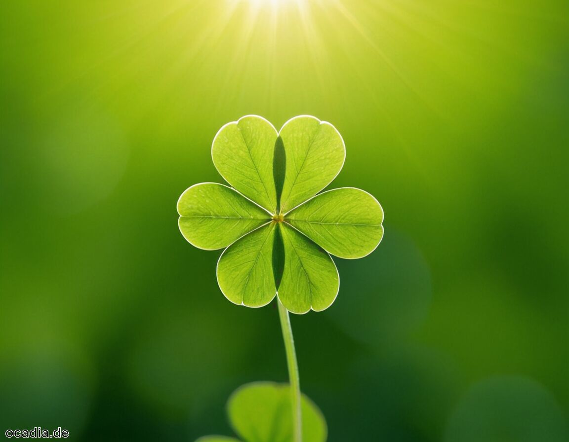Bringt Glück in unerwarteten Lebenslagen - 5 blättriges Kleeblatt Bedeutung » Das bringt dir das Glückssymbol
