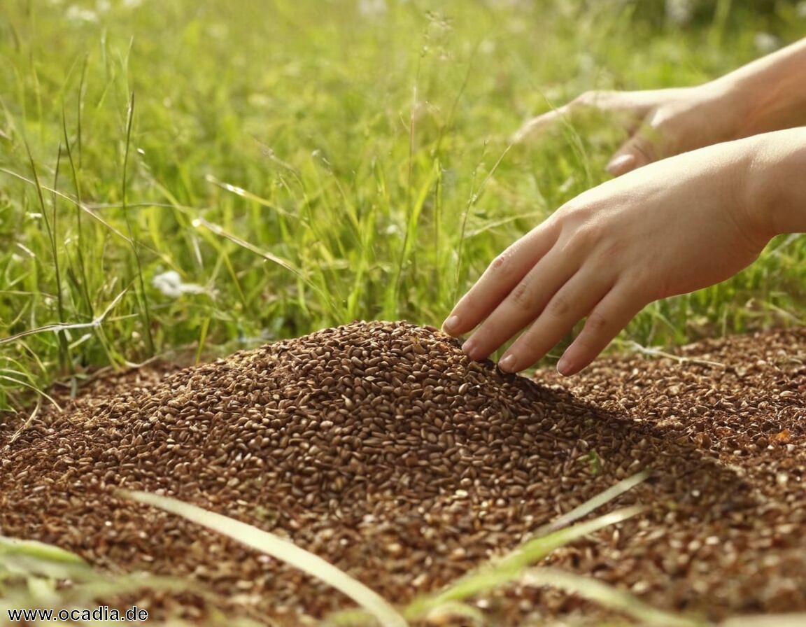 Samen leicht mit Erde bedecken und festdrücken - Blumenwiese anlegen » So gelingt dir das Naturparadies